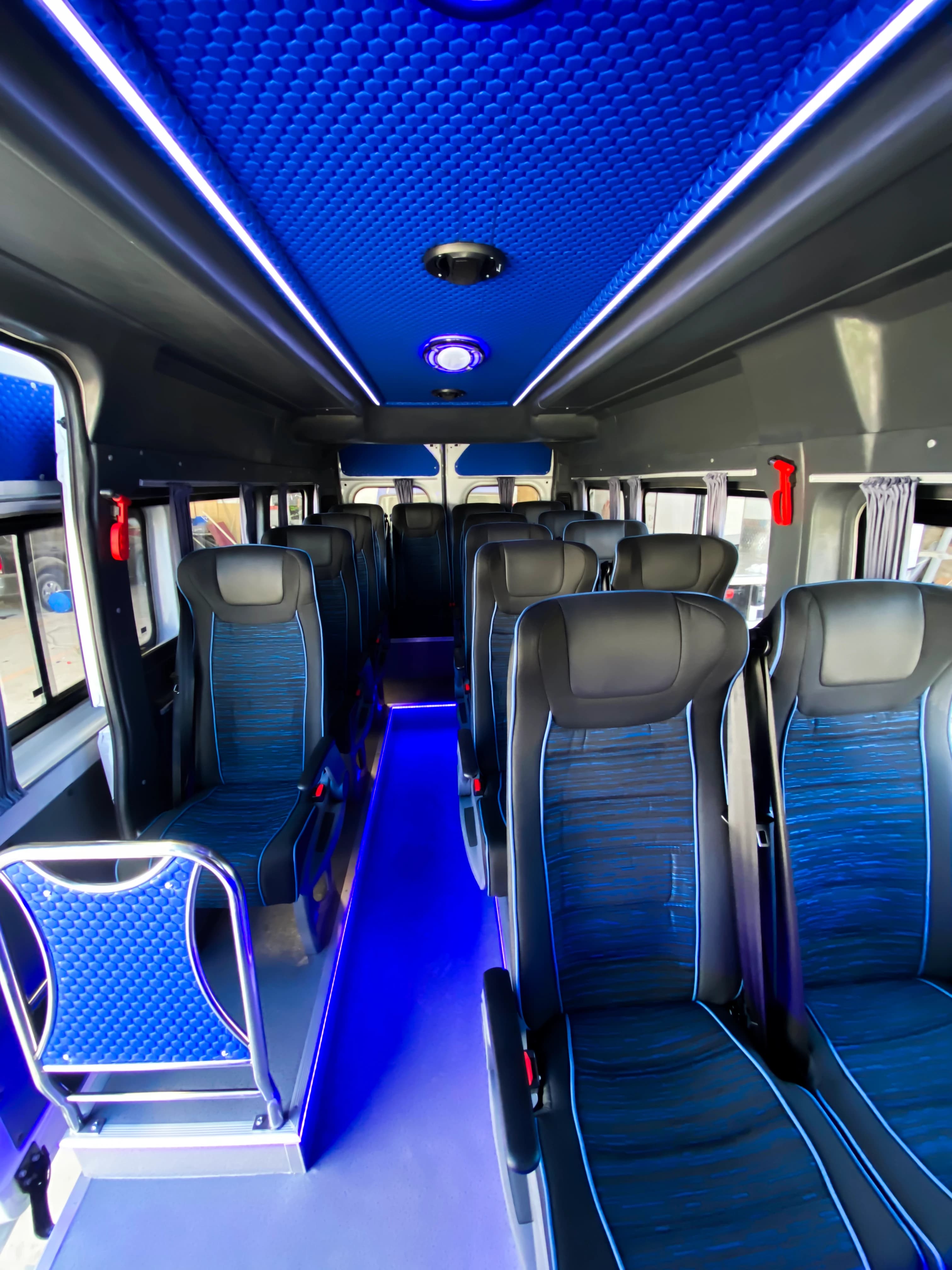 Interior view of the Personal Transport personnel transport vehicle.